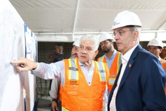 Abinader supervisa avance del túnel bajo Plaza de la Bandera