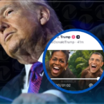 Trump difunde video racista sobre los Obama y genera polémica