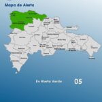 COE declara alerta verde en cinco provincias del noroeste dominicano