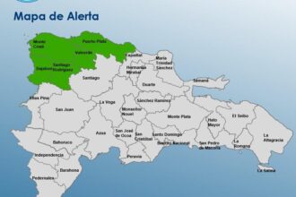 COE declara alerta verde en cinco provincias del noroeste dominicano