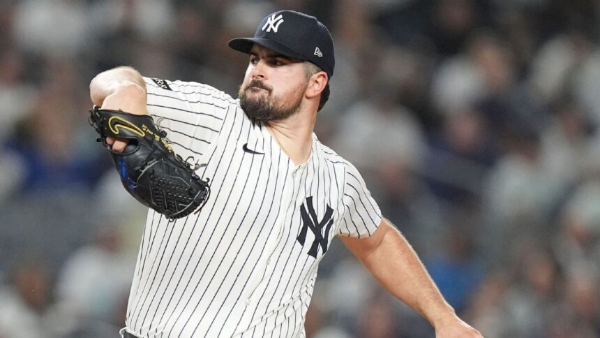 Yankees ponen a Carlos Rodón en lista de lesionados por codo